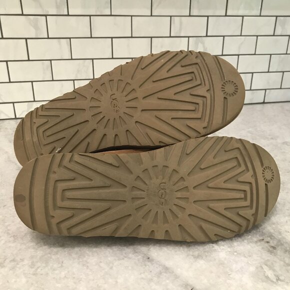 UGG Neumel Chukka Boots Mens Size 14 Chestnut Suede Sheepskin Shoes Waterproof - Picture 7 of 9